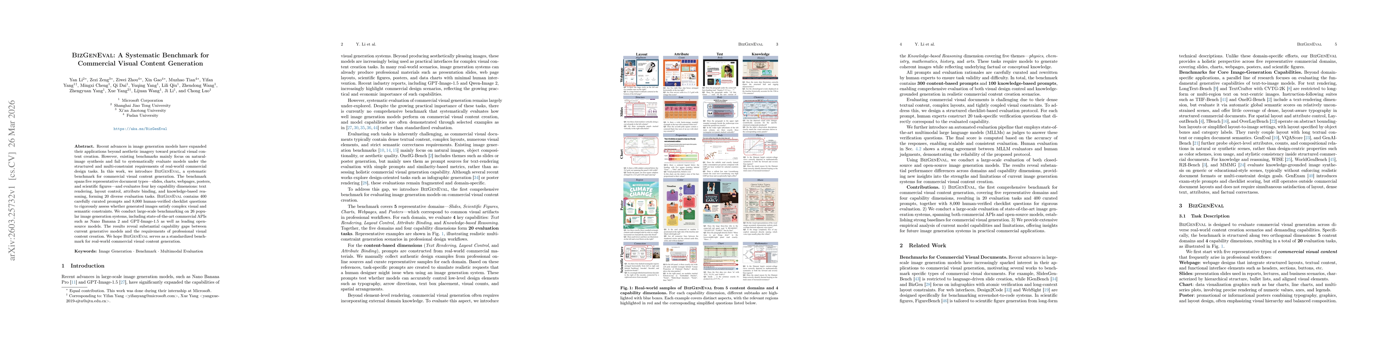Thumbnail for BizGenEval: A Systematic Benchmark for Commercial Visual Content Generation