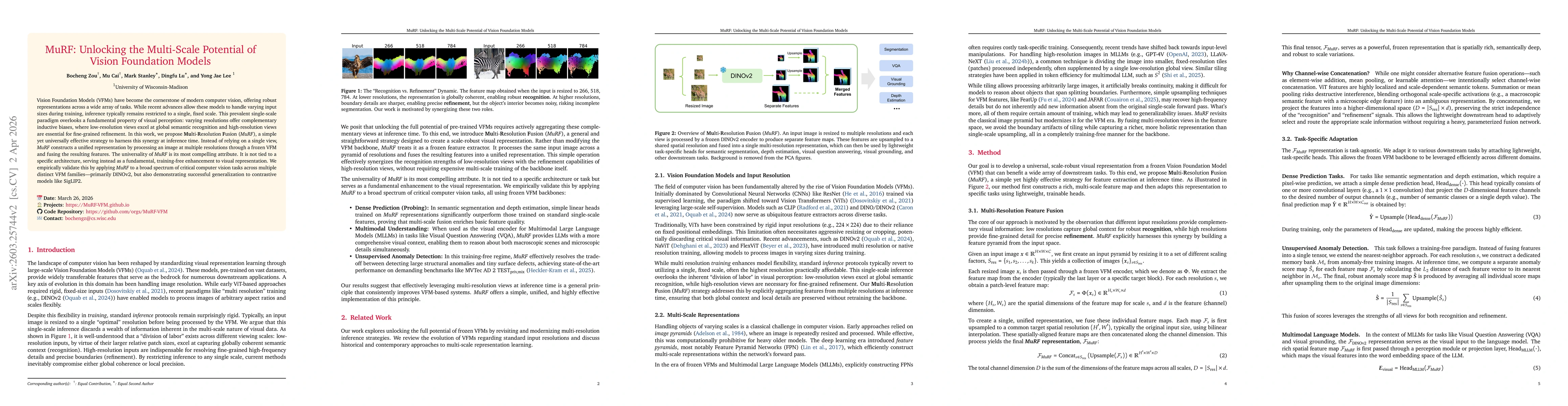Thumbnail for MuRF: Unlocking the Multi-Scale Potential of Vision Foundation Models