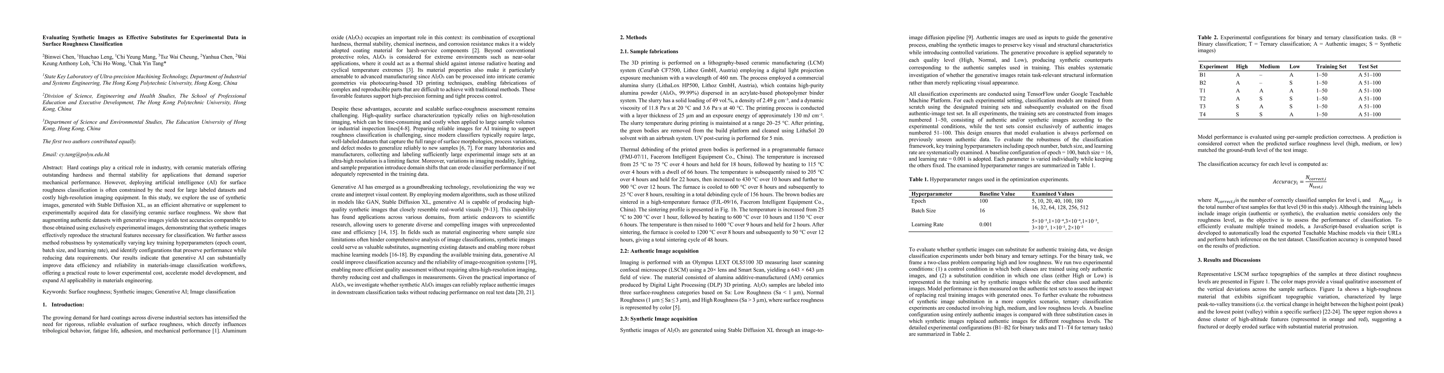 Thumbnail for Evaluating Synthetic Images as Effective Substitutes for Experimental Data in Surface Roughness Classification
