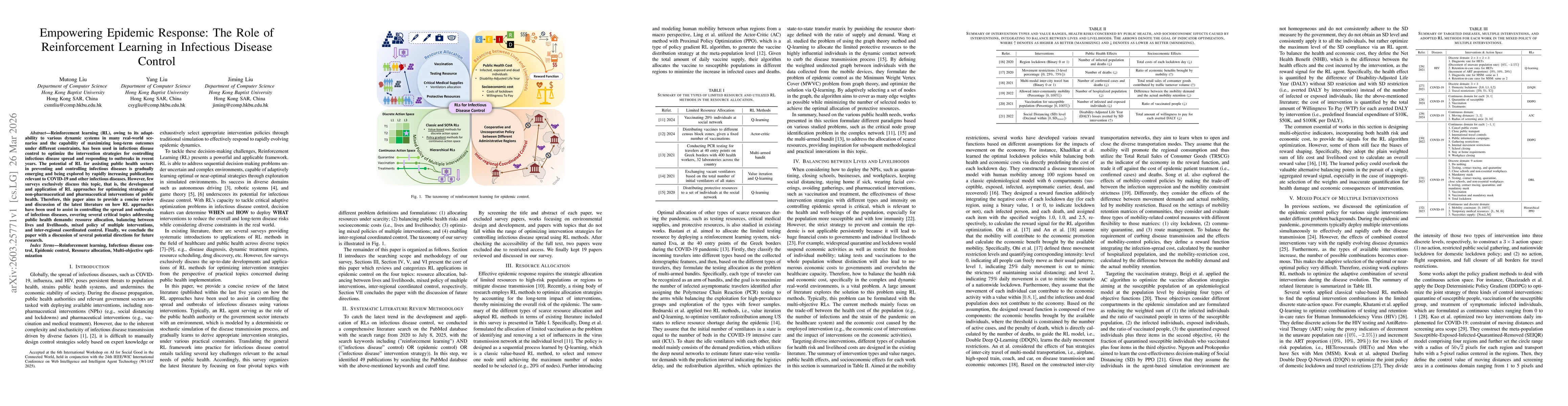 Thumbnail for Empowering Epidemic Response: The Role of Reinforcement Learning in Infectious Disease Control