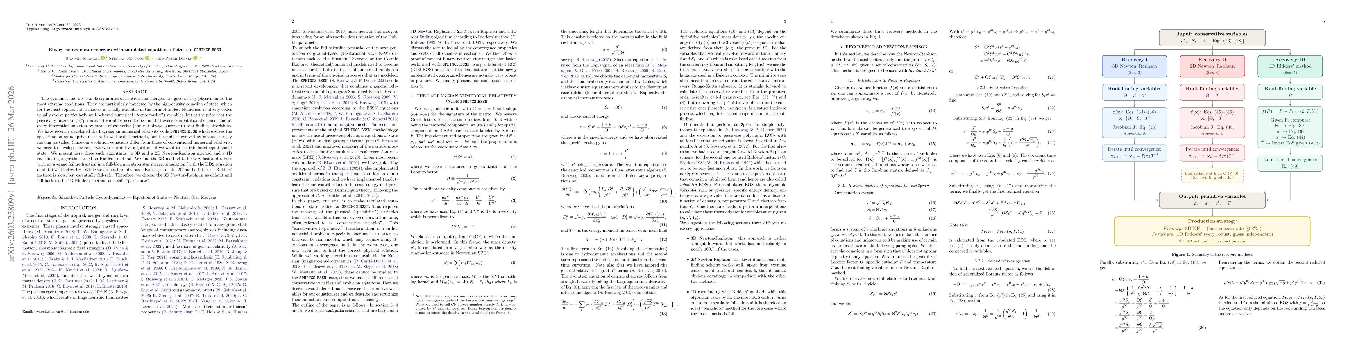 Thumbnail for Binary neutron star mergers with tabulated equations of state in SPHINCS_BSSN