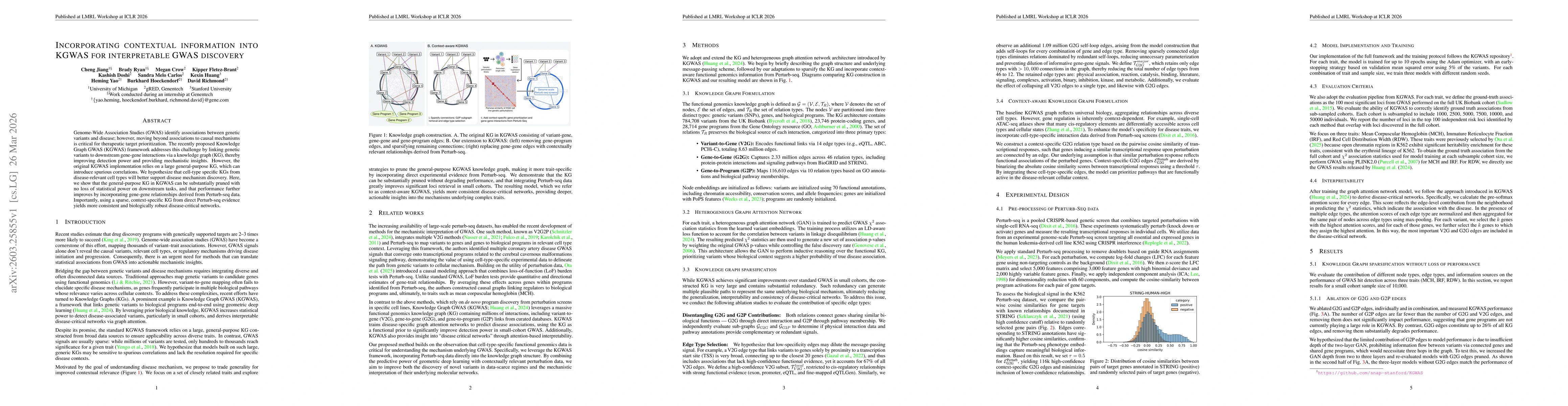 Thumbnail for Incorporating contextual information into KGWAS for interpretable GWAS discovery
