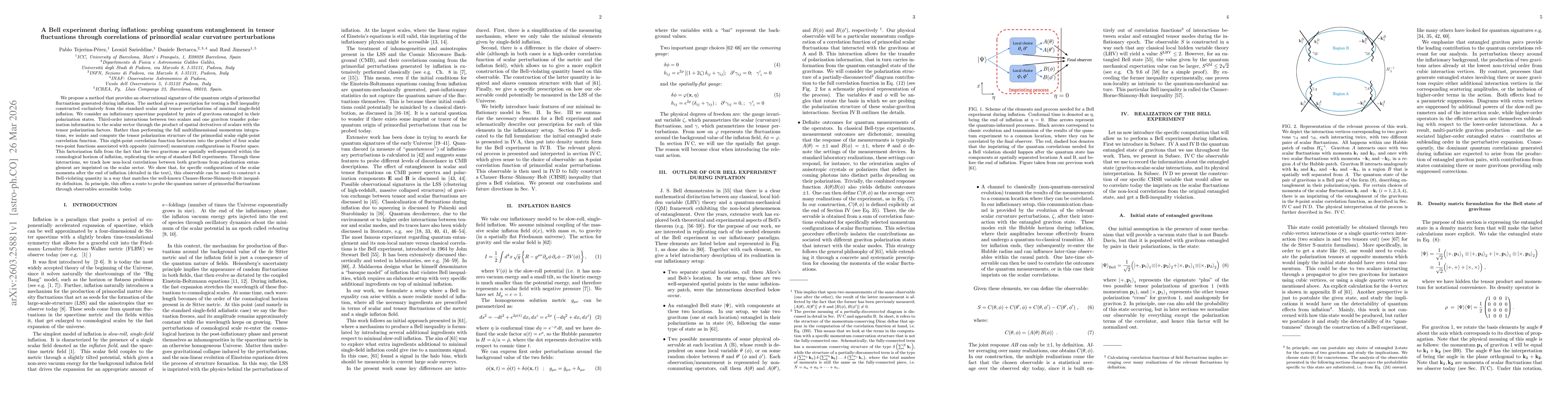 Thumbnail for A Bell experiment during inflation: probing quantum entanglement in tensor fluctuations through correlations of primordial scalar curvature perturbations