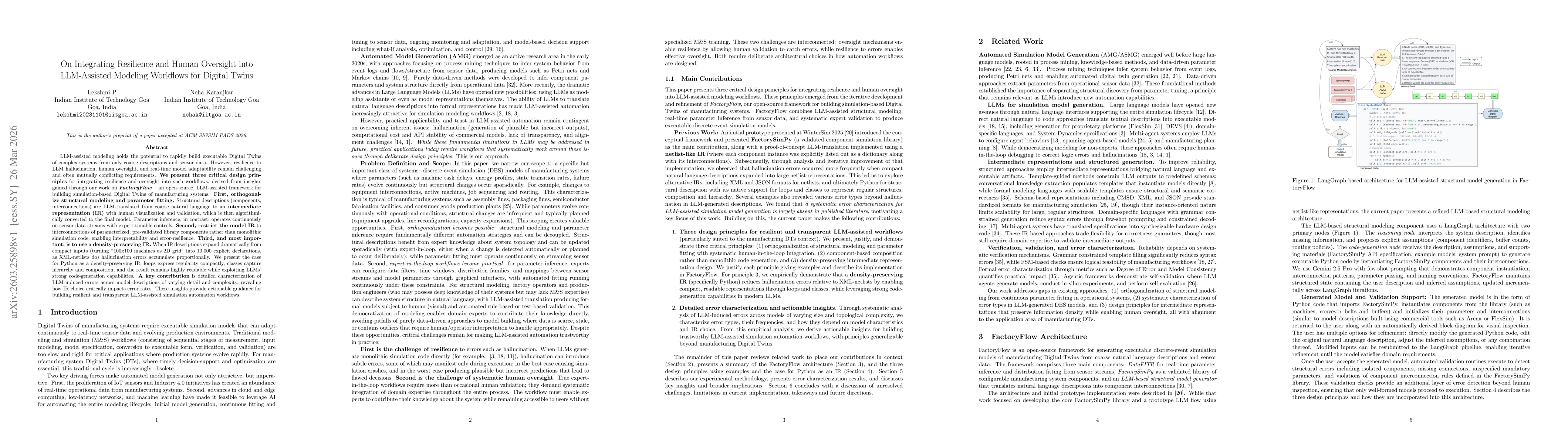 Thumbnail for On Integrating Resilience and Human Oversight into LLM-Assisted Modeling Workflows for Digital Twins