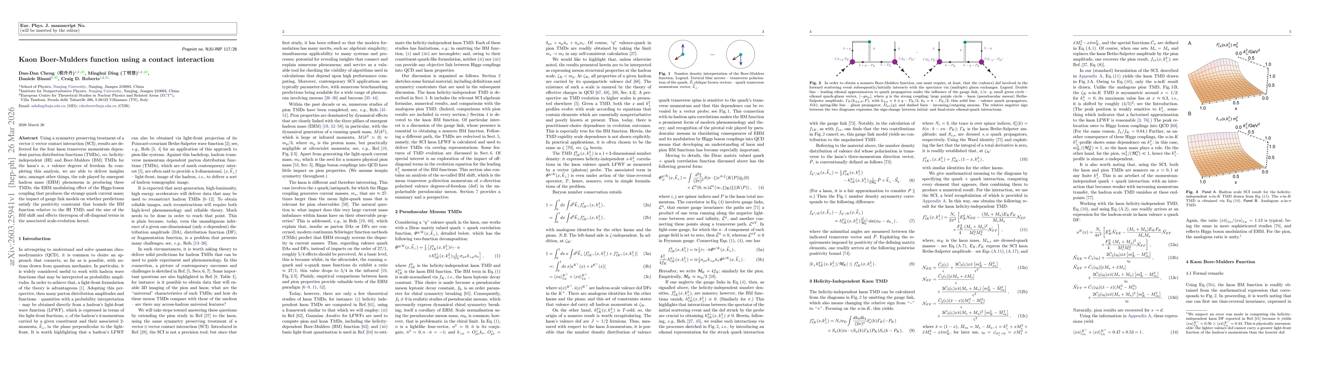 Thumbnail for Kaon Boer-Mulders function using a contact interaction