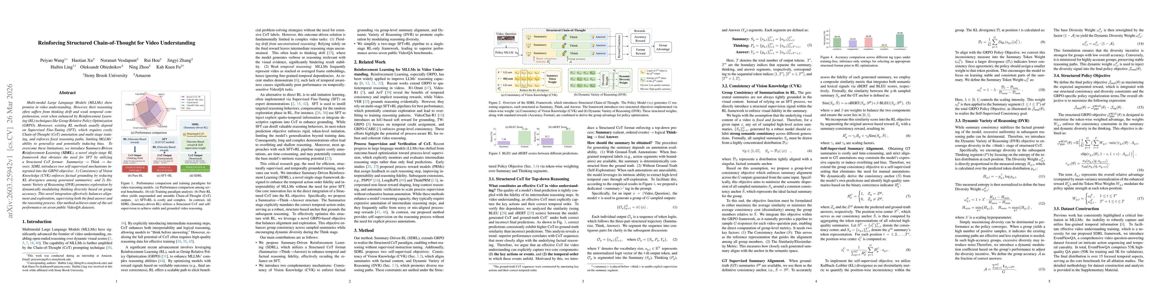 Thumbnail for Reinforcing Structured Chain-of-Thought for Video Understanding