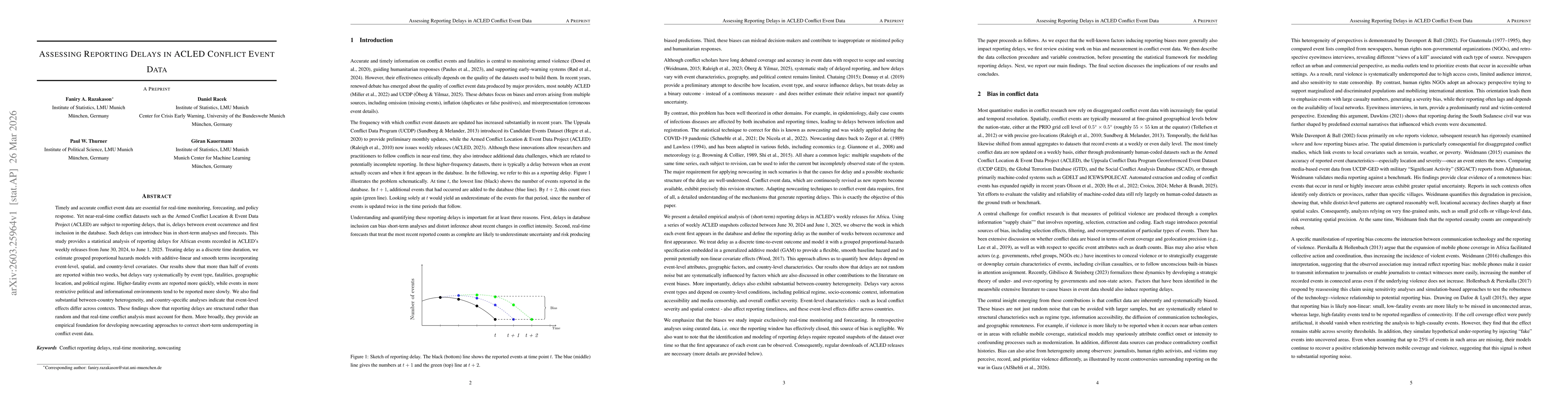 Thumbnail for Assessing Reporting Delays in ACLED Conflict Event Data