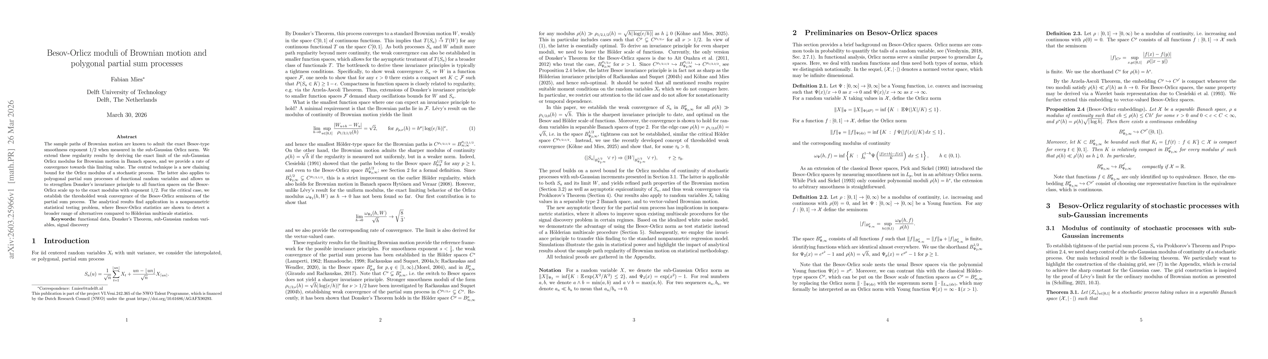 Thumbnail for Besov-Orlicz moduli of Brownian motion and polygonal partial sum processes