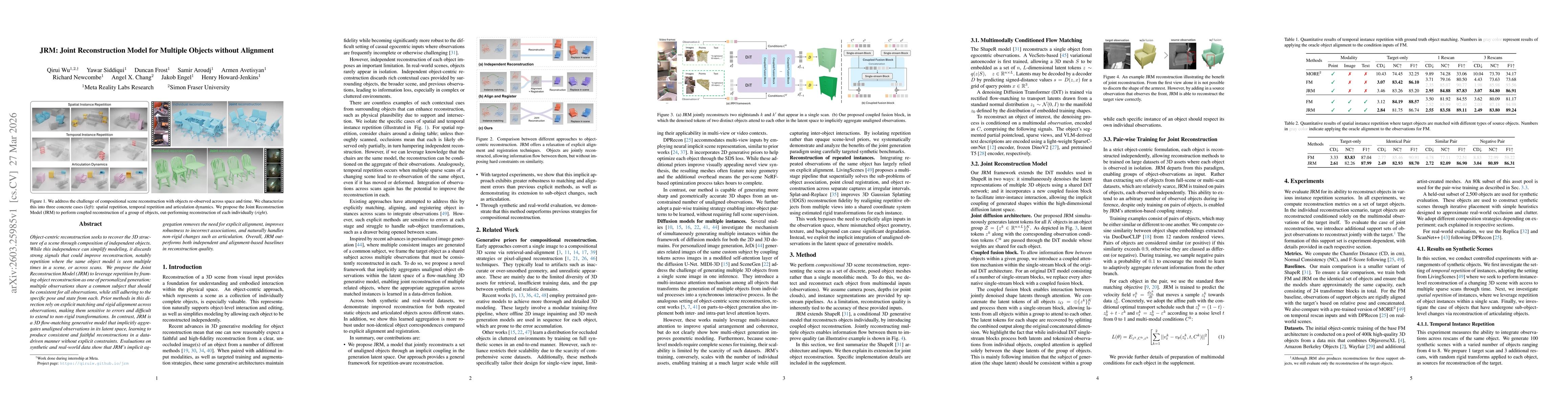 Thumbnail for JRM: Joint Reconstruction Model for Multiple Objects without Alignment