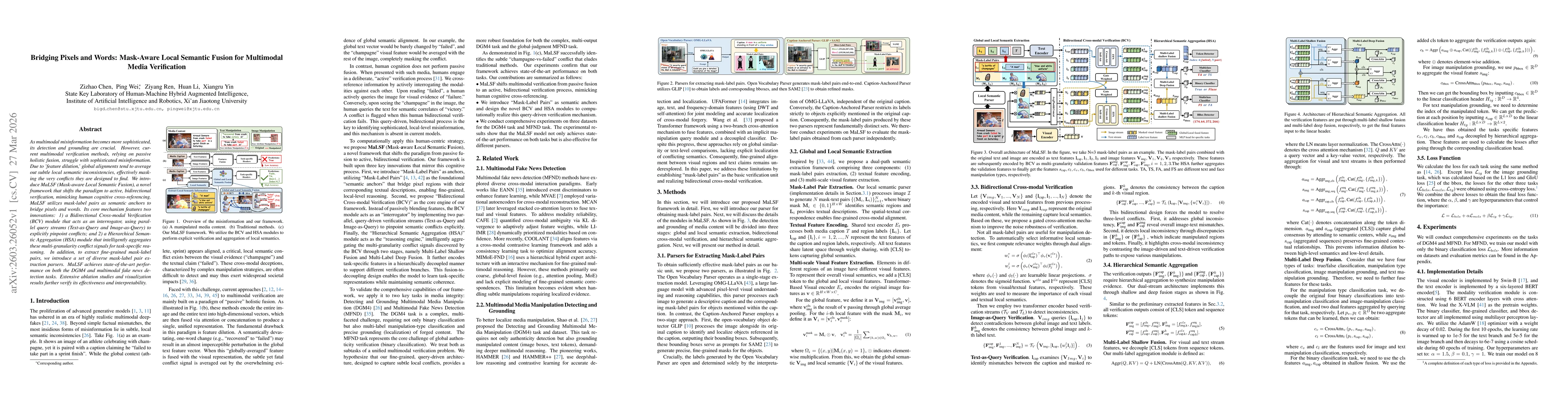 Thumbnail for Bridging Pixels and Words: Mask-Aware Local Semantic Fusion for Multimodal Media Verification