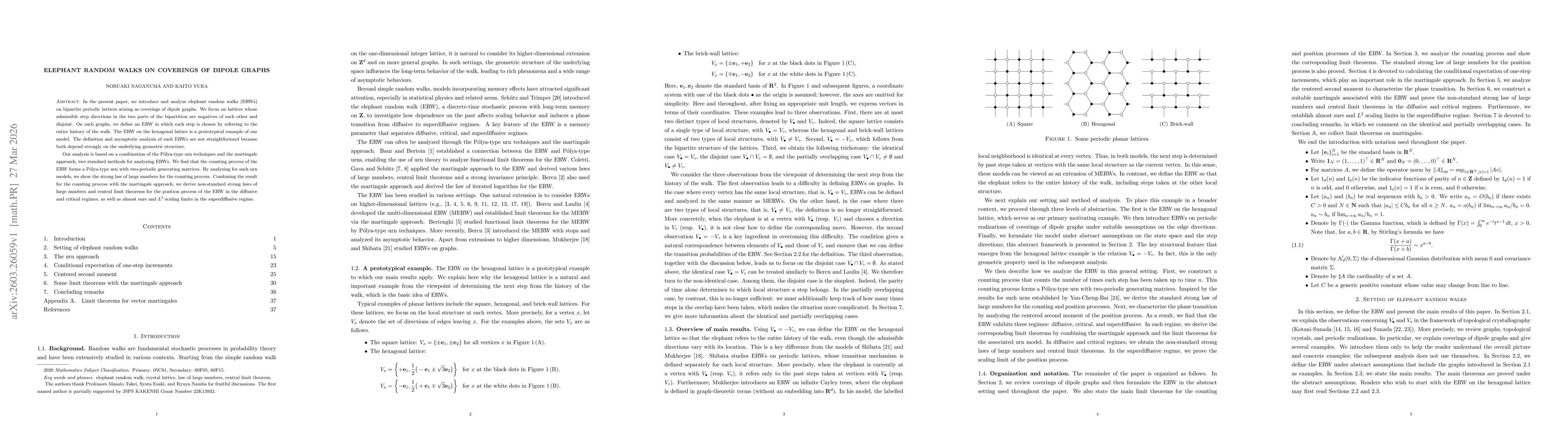 Thumbnail for Elephant Random Walks on Coverings of Dipole Graphs