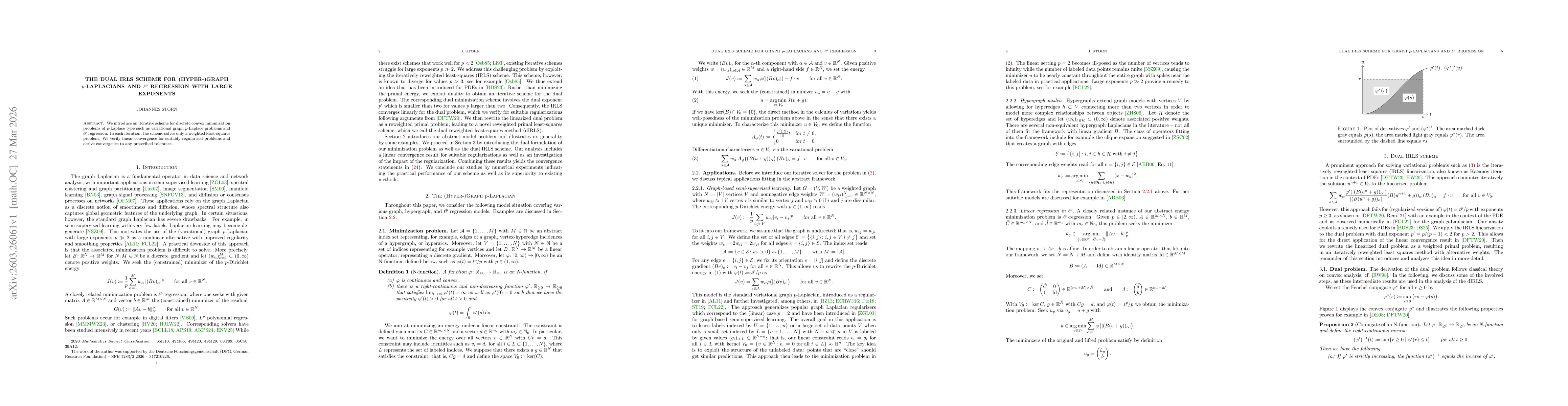 Thumbnail for The dual IRLS scheme for (hyper-)graph $p$-Laplacians and $\ell^p$ regression with large exponents