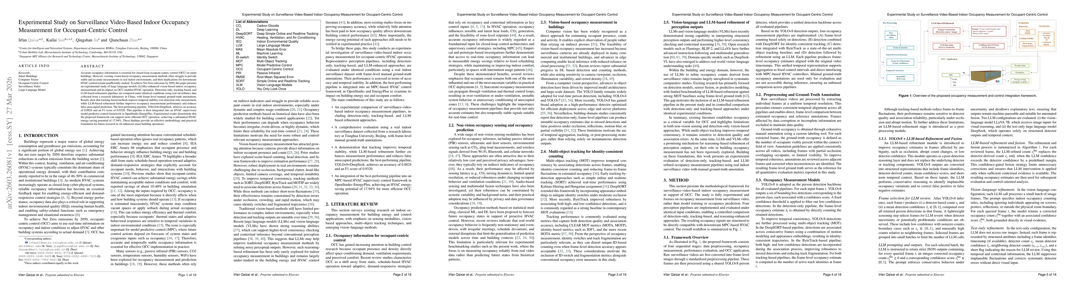 Thumbnail for Experimental study on surveillance video-based indoor occupancy measurement with occupant-centric control