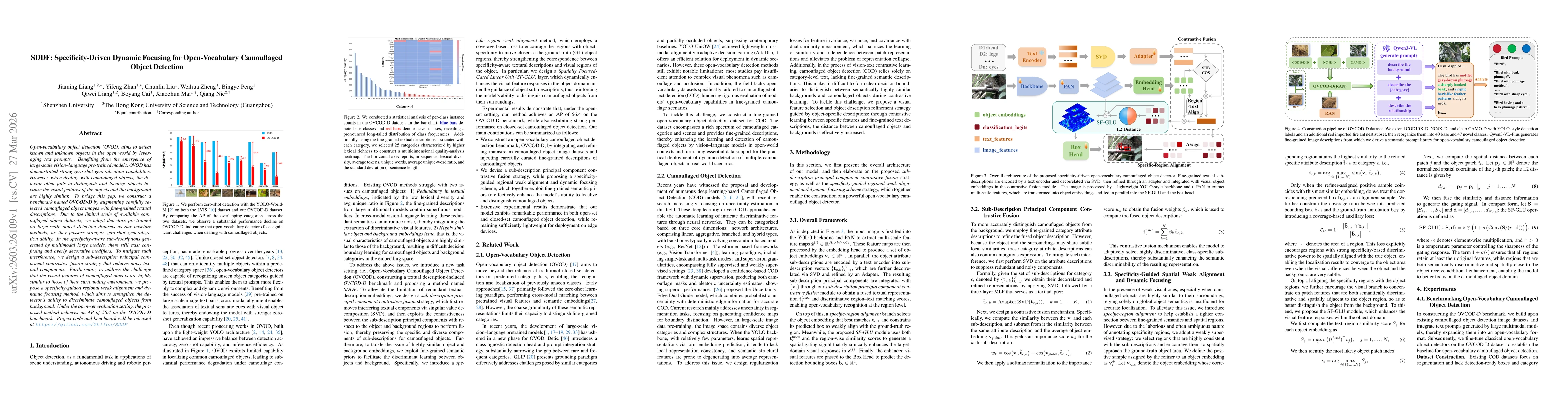 Thumbnail for SDDF: Specificity-Driven Dynamic Focusing for Open-Vocabulary Camouflaged Object Detection