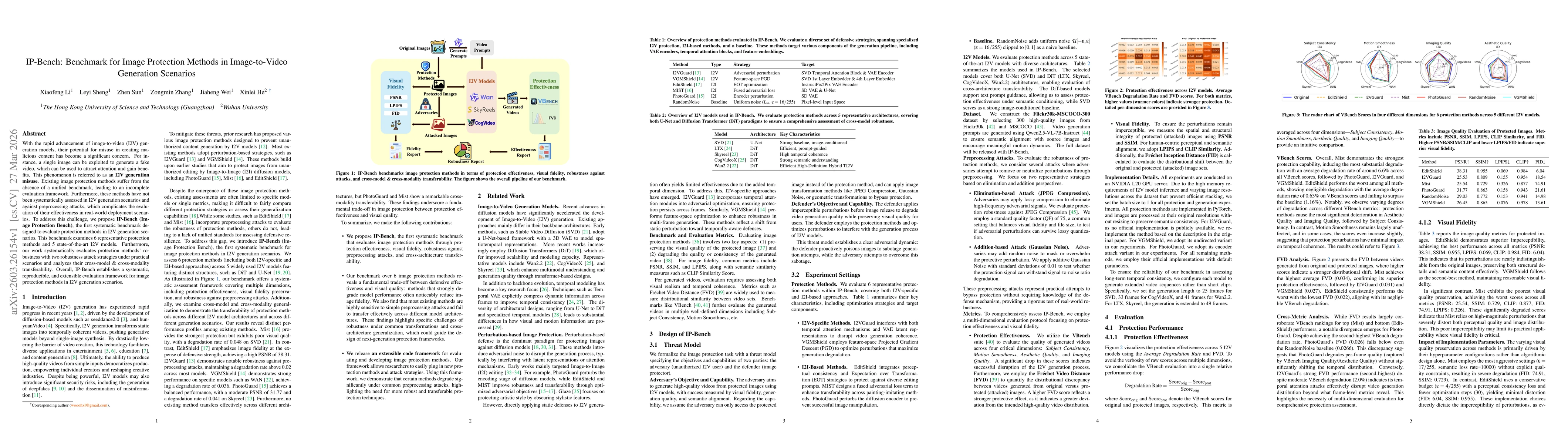 Thumbnail for IP-Bench: Benchmark for Image Protection Methods in Image-to-Video Generation Scenarios