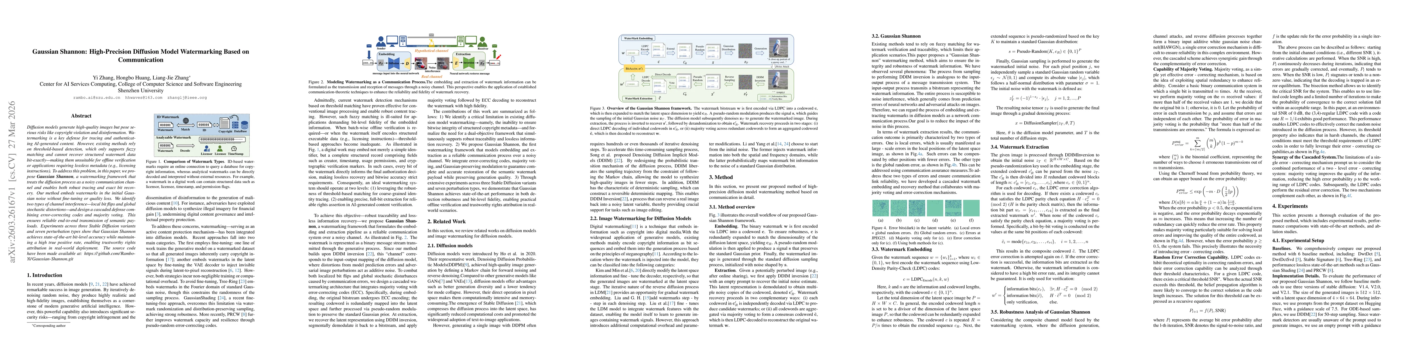 Thumbnail for Gaussian Shannon: High-Precision Diffusion Model Watermarking Based on Communication