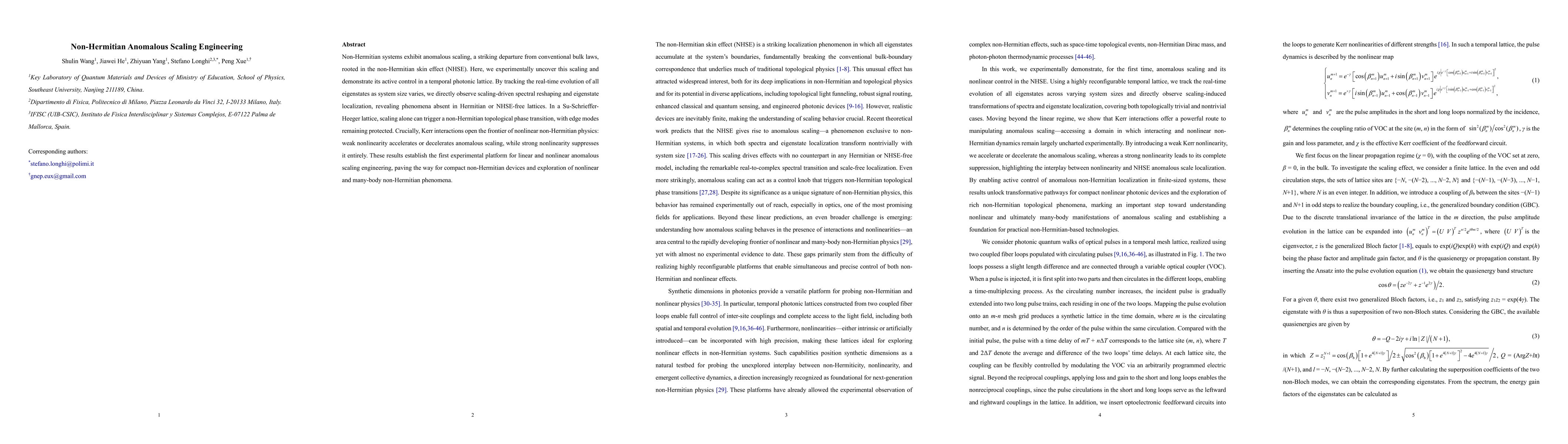 Thumbnail for Non-Hermitian Anomalous Scaling Engineering