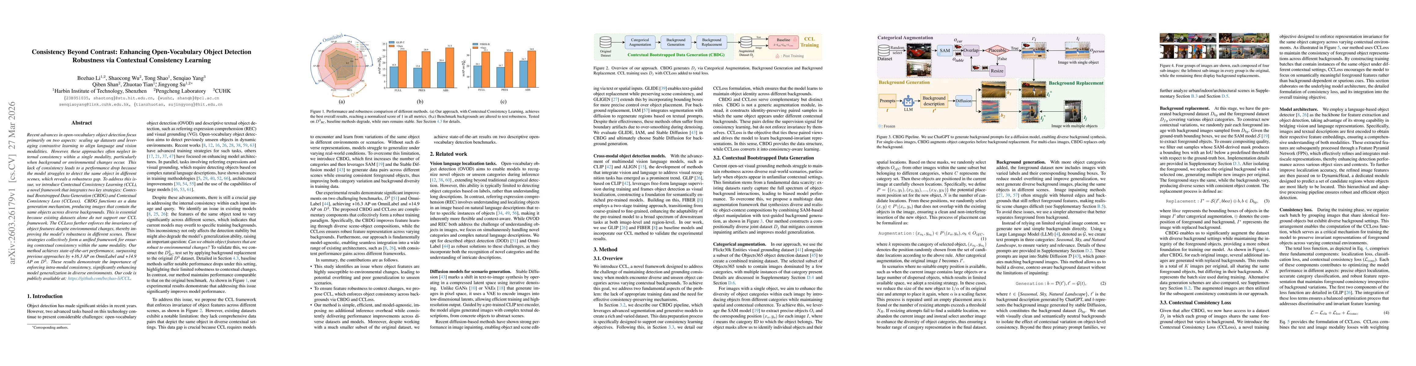 Thumbnail for Consistency Beyond Contrast: Enhancing Open-Vocabulary Object Detection Robustness via Contextual Consistency Learning