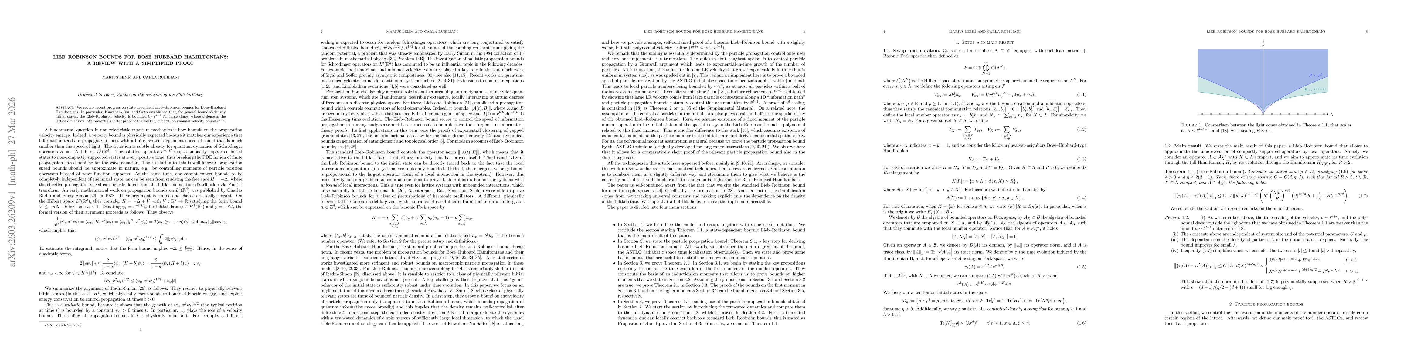 Thumbnail for Lieb-Robinson bounds for Bose-Hubbard Hamiltonians: A review with a simplified proof