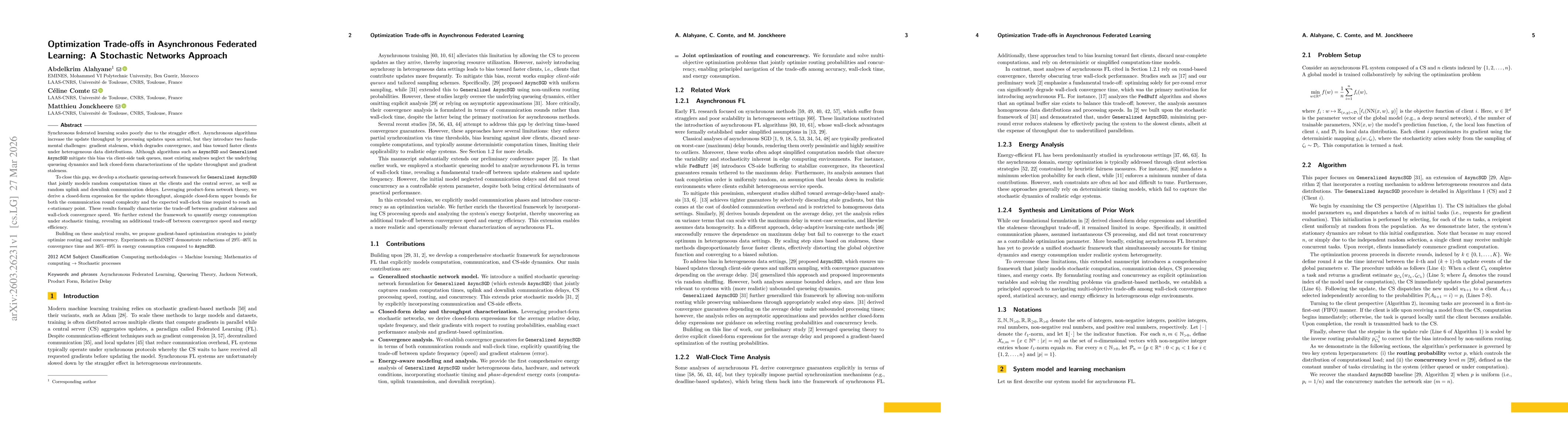 Thumbnail for Optimization Trade-offs in Asynchronous Federated Learning: A Stochastic Networks Approach