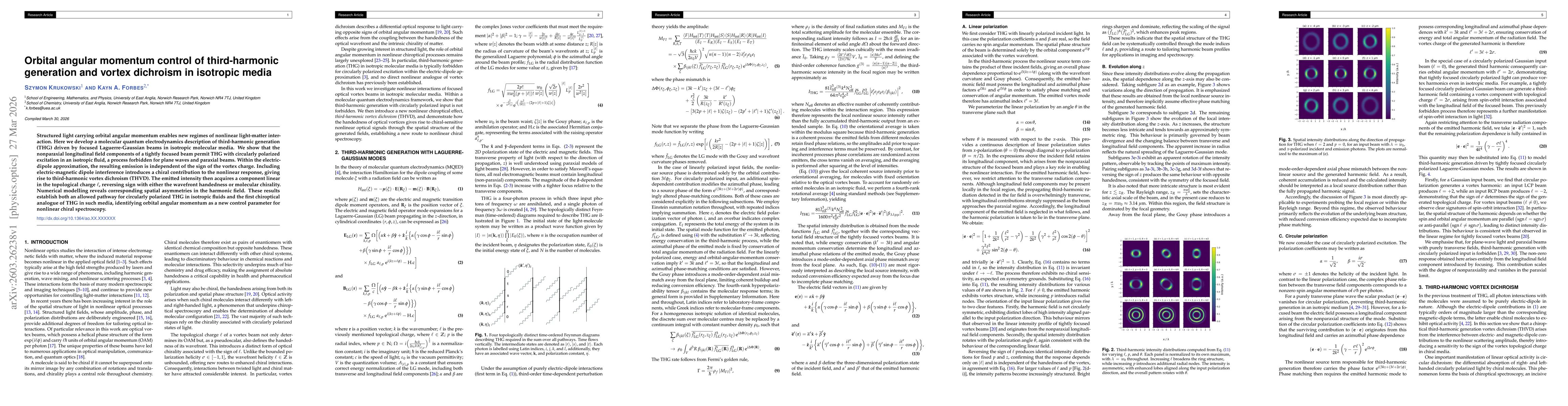 Thumbnail for Orbital angular momentum control of third-harmonic generation and vortex dichroism in isotropic media