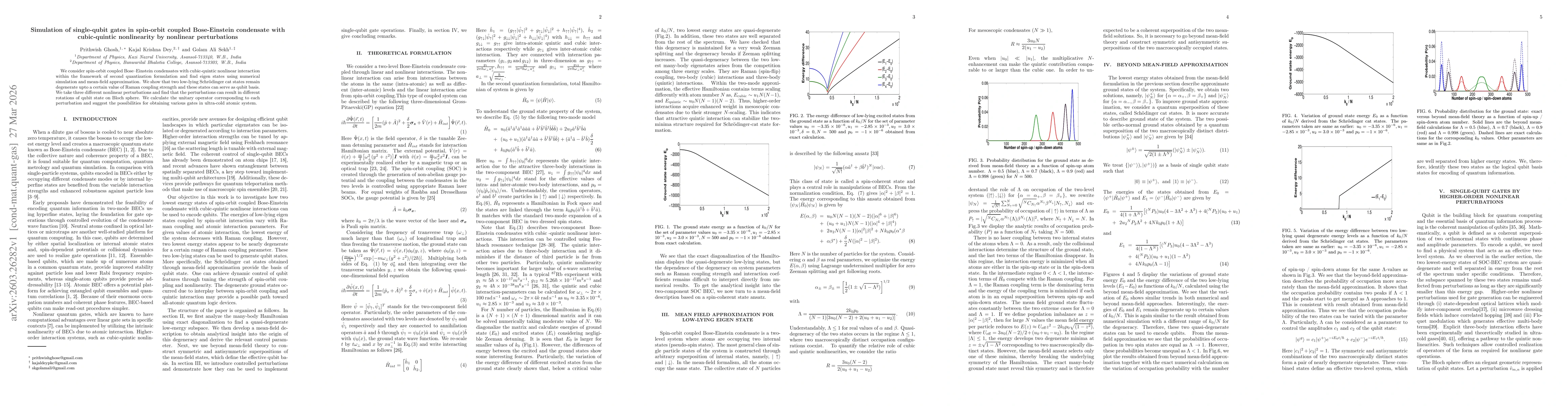 Thumbnail for Simulation of single-qubit gates in spin-orbit coupled Bose-Einstein condensate with cubic-quintic nonlinearity by nonlinear perturbations