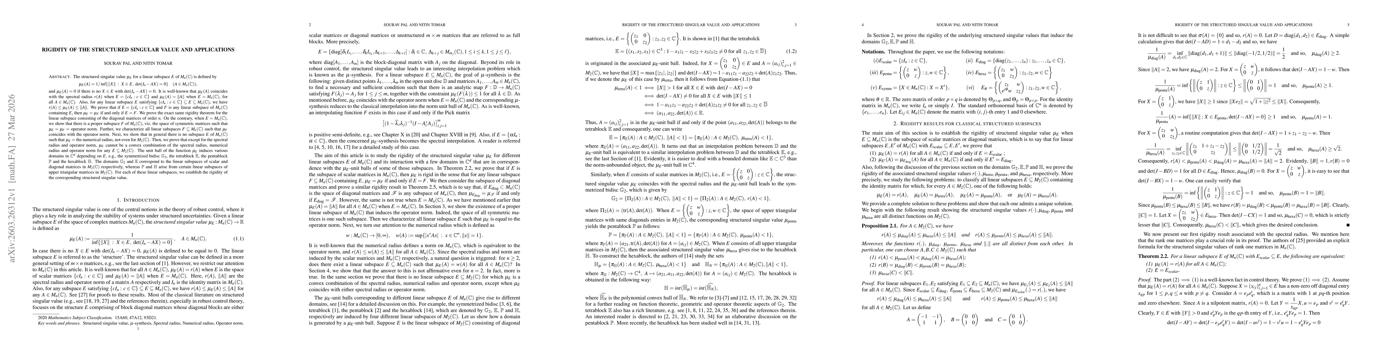 Thumbnail for Rigidity of the structured singular value and applications