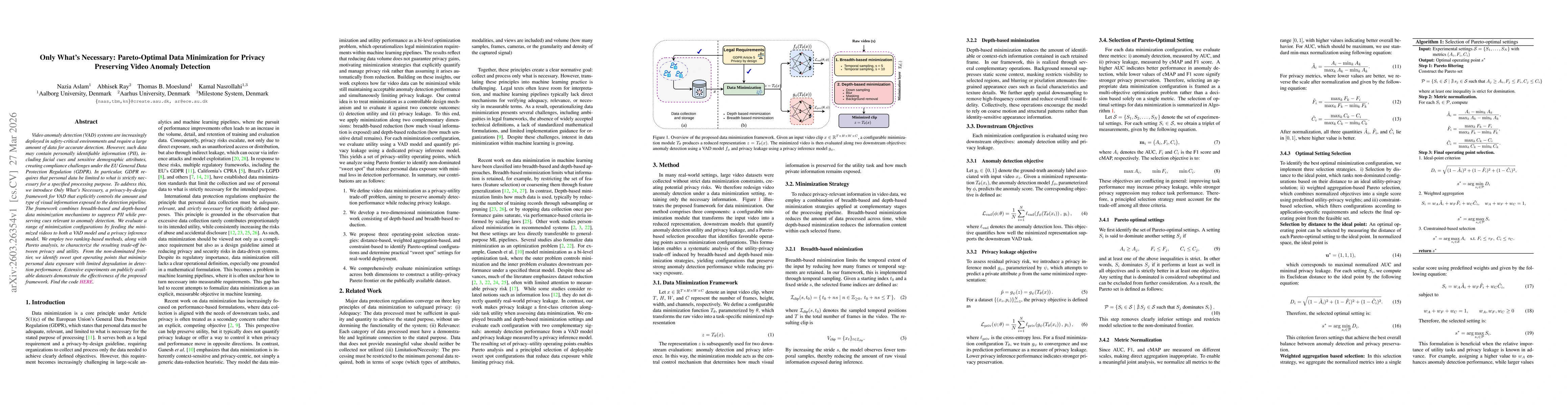 Thumbnail for Only Whats Necessary: Pareto Optimal Data Minimization for Privacy Preserving Video Anomaly Detection
