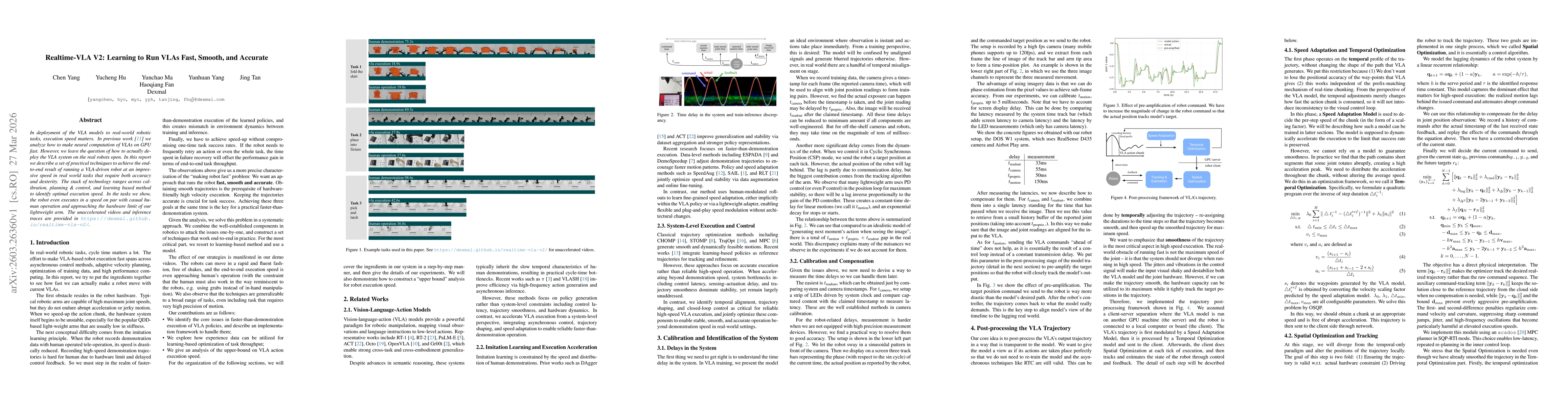 Thumbnail for Realtime-VLA V2: Learning to Run VLAs Fast, Smooth, and Accurate