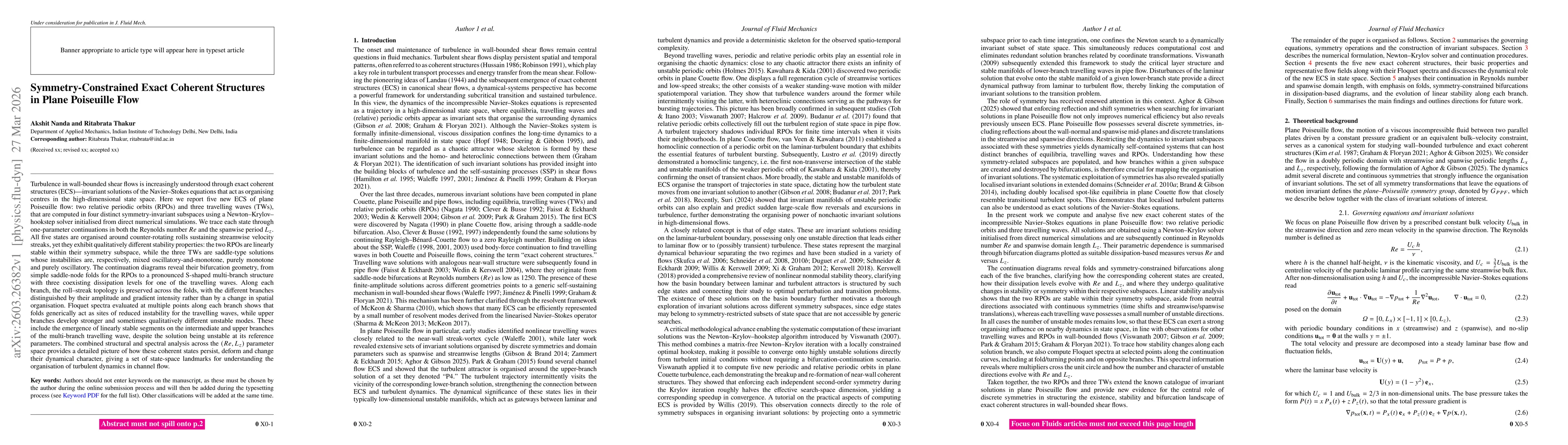 Thumbnail for Symmetry-Constrained Exact Coherent Structures in Plane Poiseuille Flow