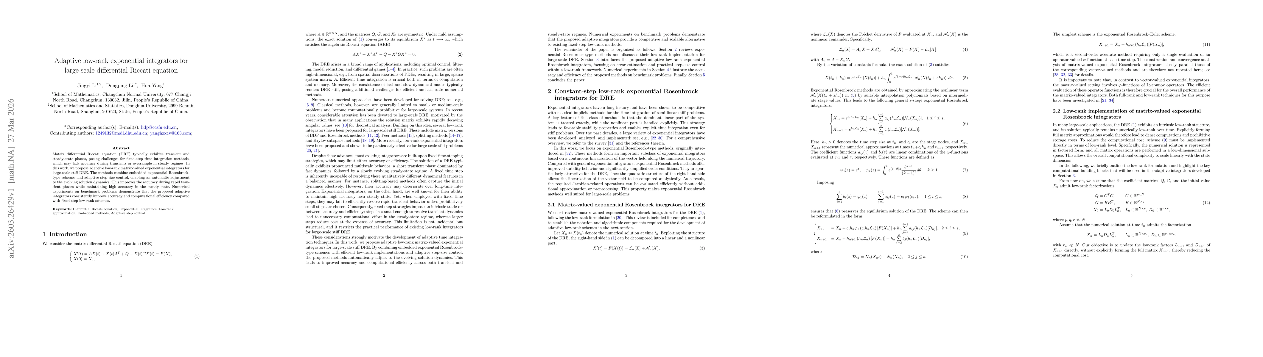 Thumbnail for Adaptive low-rank exponential integrators for large-scale differential Riccati equation