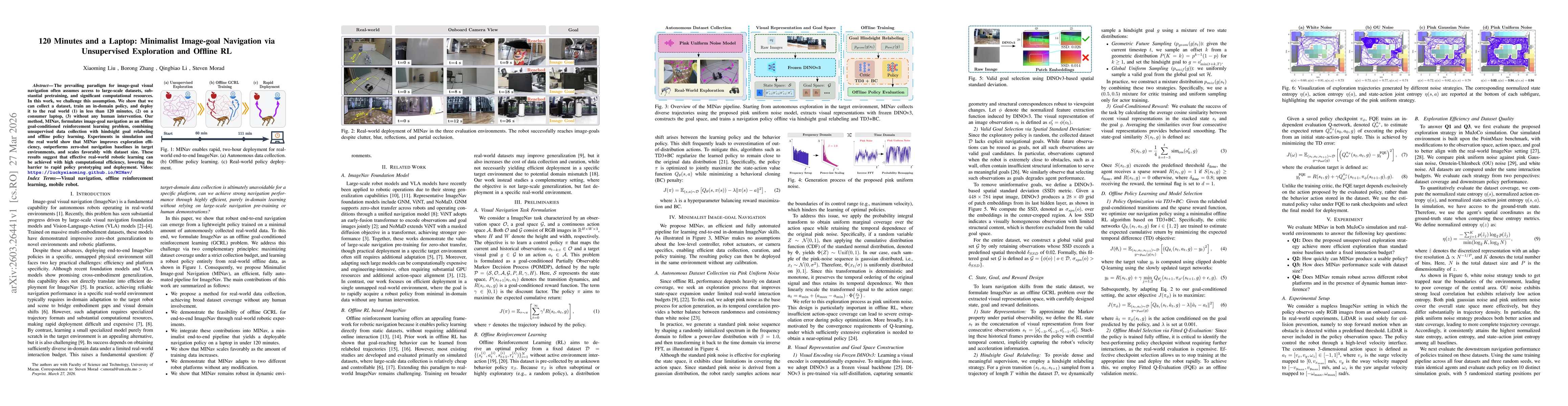 Thumbnail for 120 Minutes and a Laptop: Minimalist Image-goal Navigation via Unsupervised Exploration and Offline RL