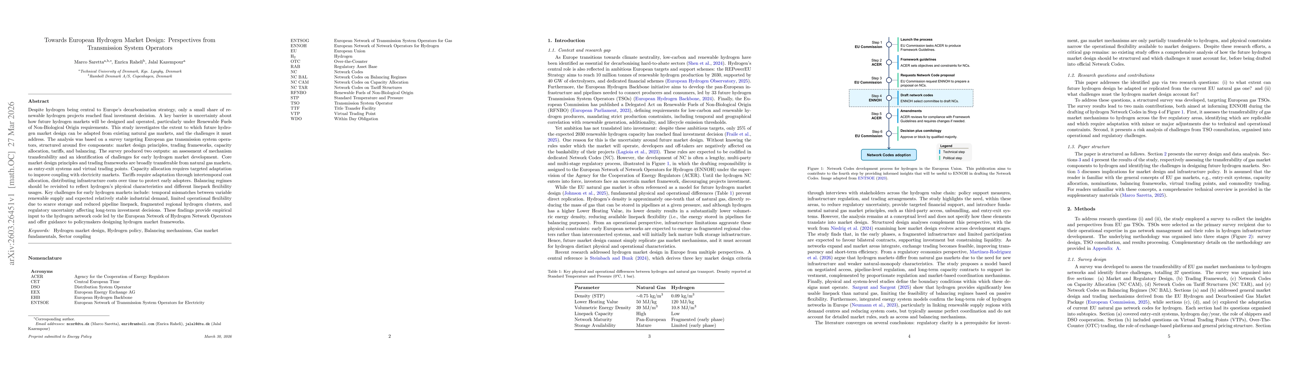 Thumbnail for Towards European Hydrogen Market Design: Perspectives from Transmission System Operators
