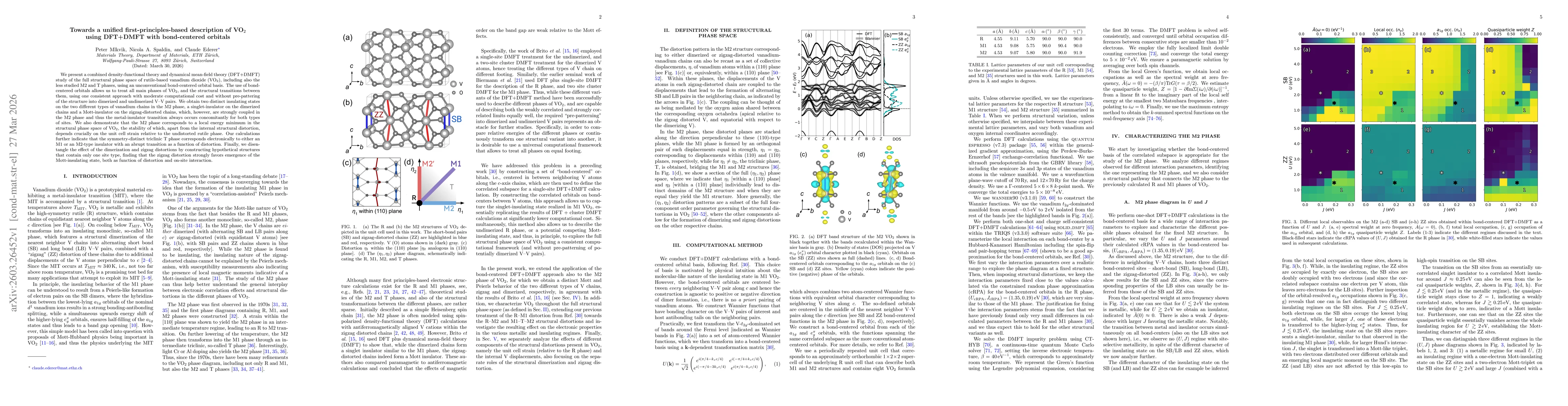 Thumbnail for Towards a unified first-principles-based description of VO$_2$ using DFT+DMFT with bond-centered orbitals