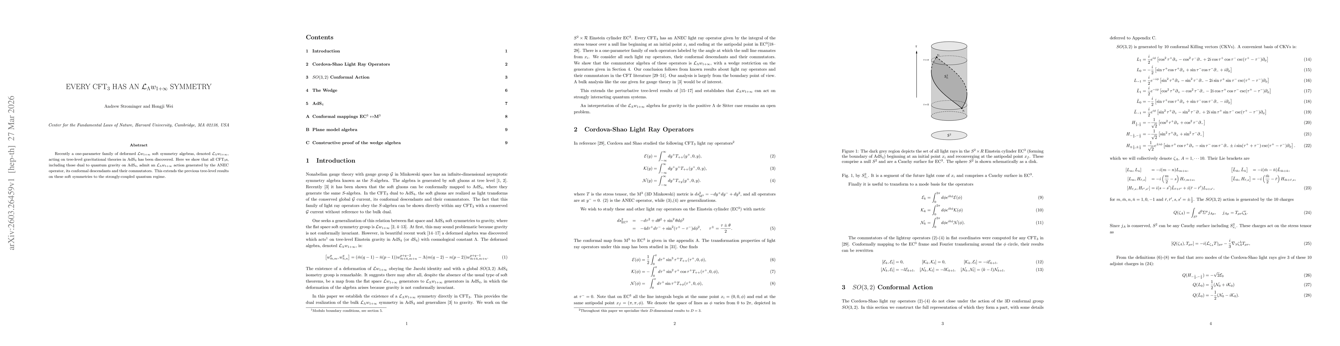 Thumbnail for EVERY CFT$_3$ HAS AN $ \mathcal{L}_Λw_{1+\infty}$ SYMMETRY
