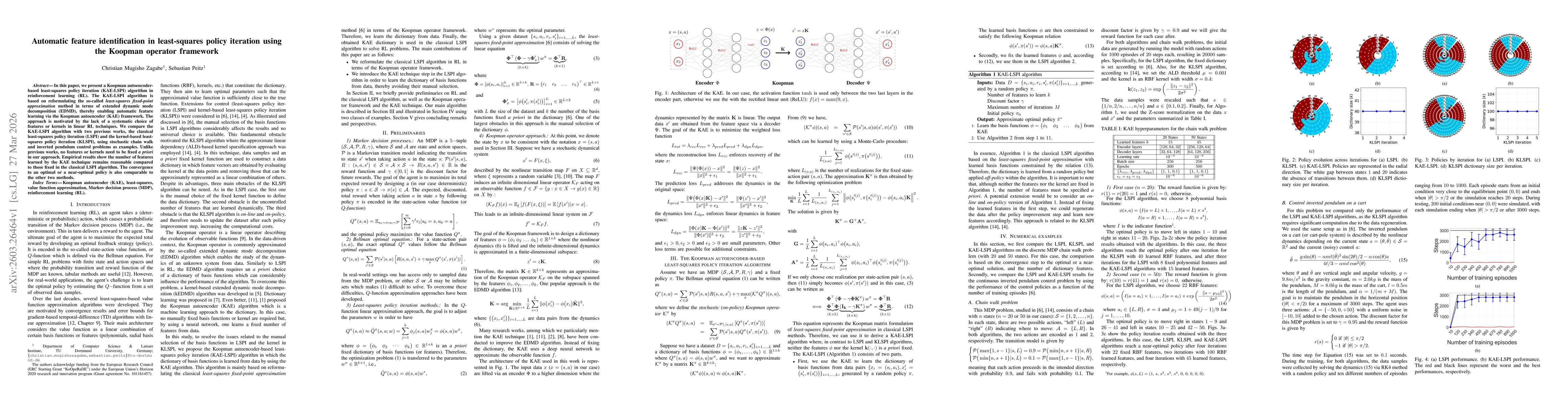Thumbnail for Automatic feature identification in least-squares policy iteration using the Koopman operator framework