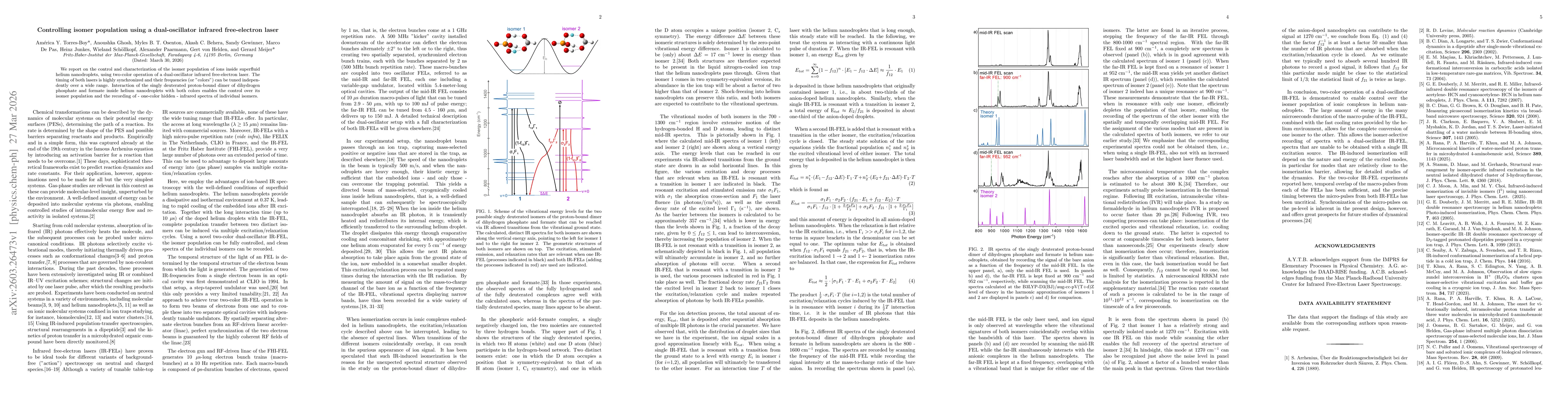 Thumbnail for Controlling isomer population using a dual-oscillator infrared free-electron laser