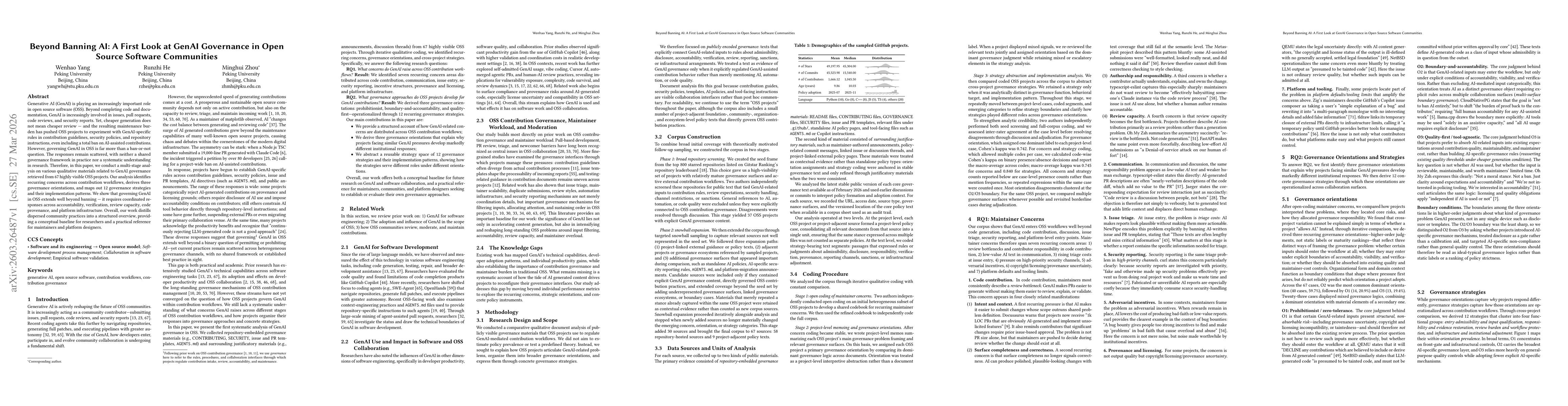 Thumbnail for Beyond Banning AI: A First Look at GenAI Governance in Open Source Software Communities
