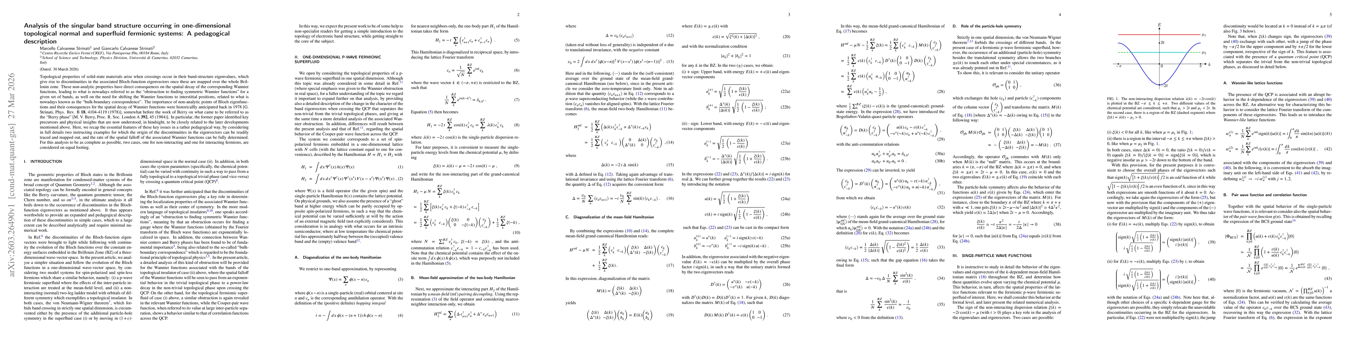Thumbnail for Analysis of the singular band structure occurring in one-dimensional topological normal and superfluid fermionic systems: A pedagogical description
