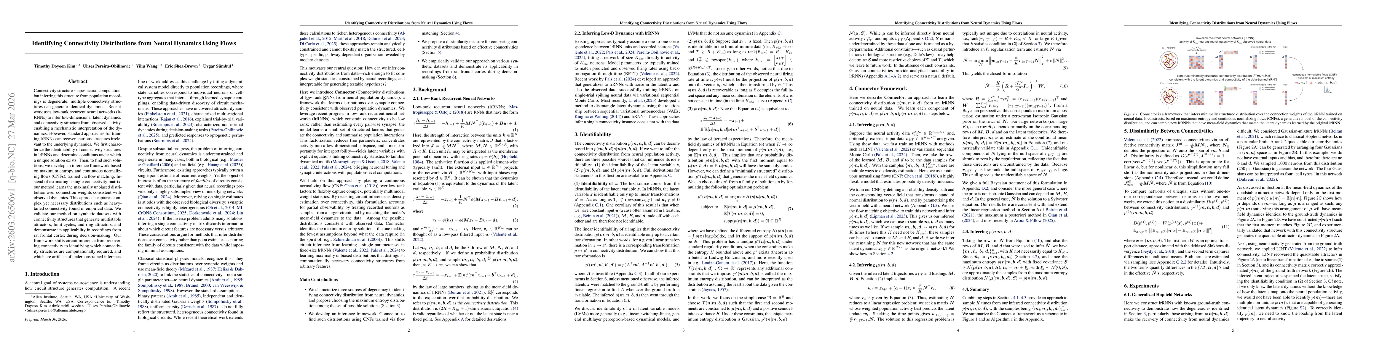 Thumbnail for Identifying Connectivity Distributions from Neural Dynamics Using Flows