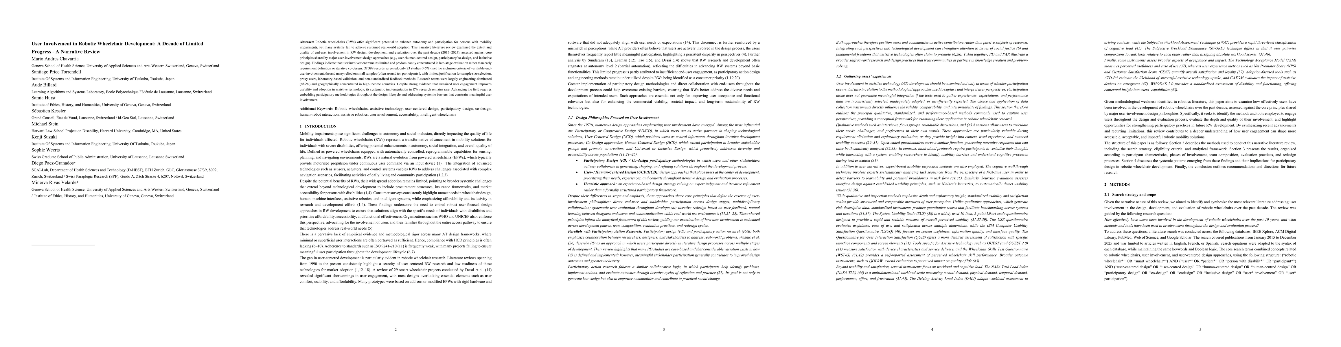 Thumbnail for User Involvement in Robotic Wheelchair Development: A Decade of Limited Progress