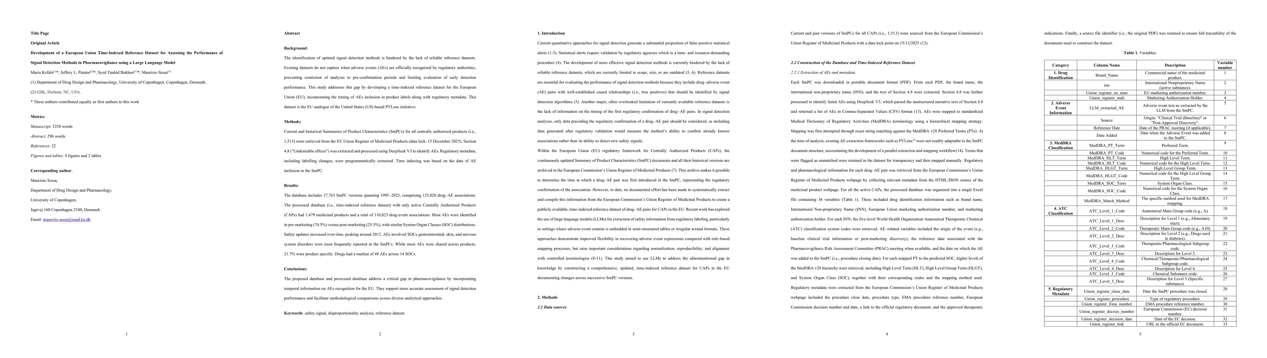 Thumbnail for Development of a European Union Time-Indexed Reference Dataset for Assessing the Performance of Signal Detection Methods in Pharmacovigilance using a Large Language Model
