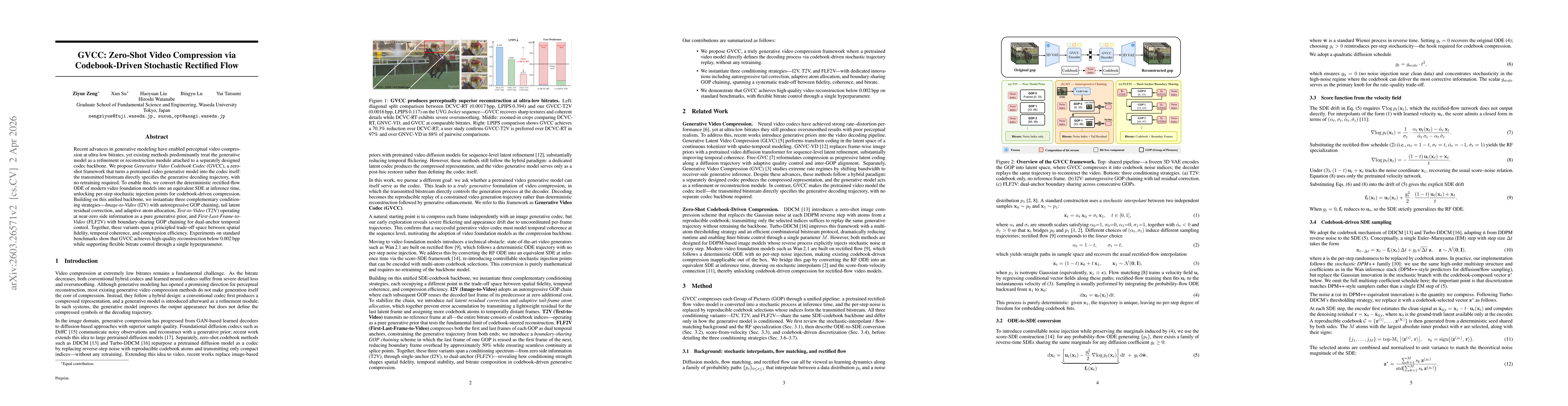 Thumbnail for Generation Is Compression: Zero-Shot Video Coding via Stochastic Rectified Flow