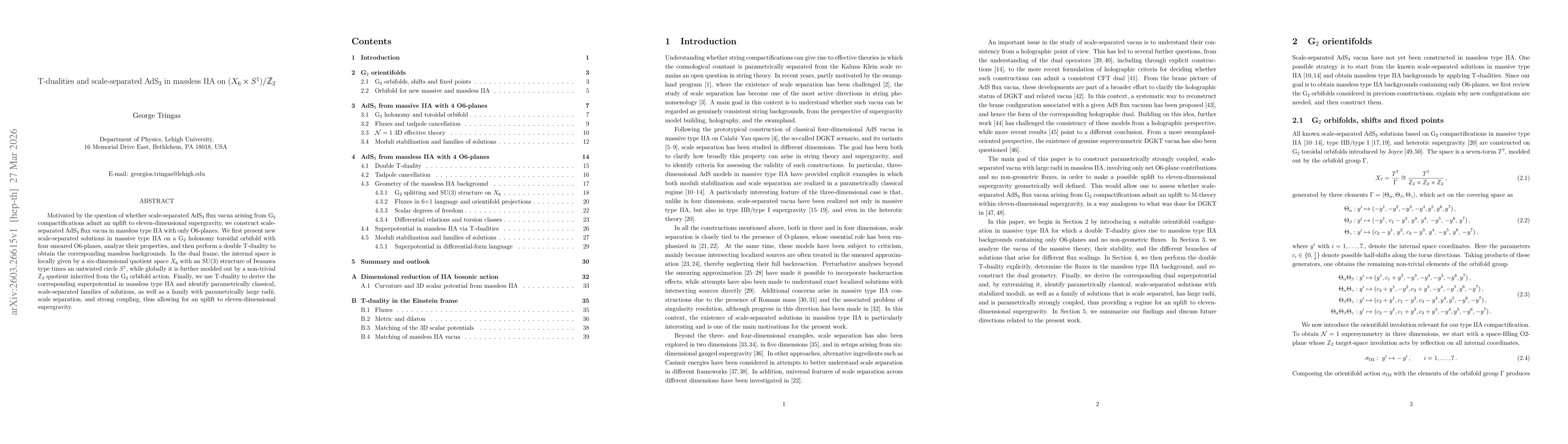 Thumbnail for T-dualities and scale-separated AdS$_3$ in massless IIA on $(X_6 \times S^1)/\mathbb{Z}_2$