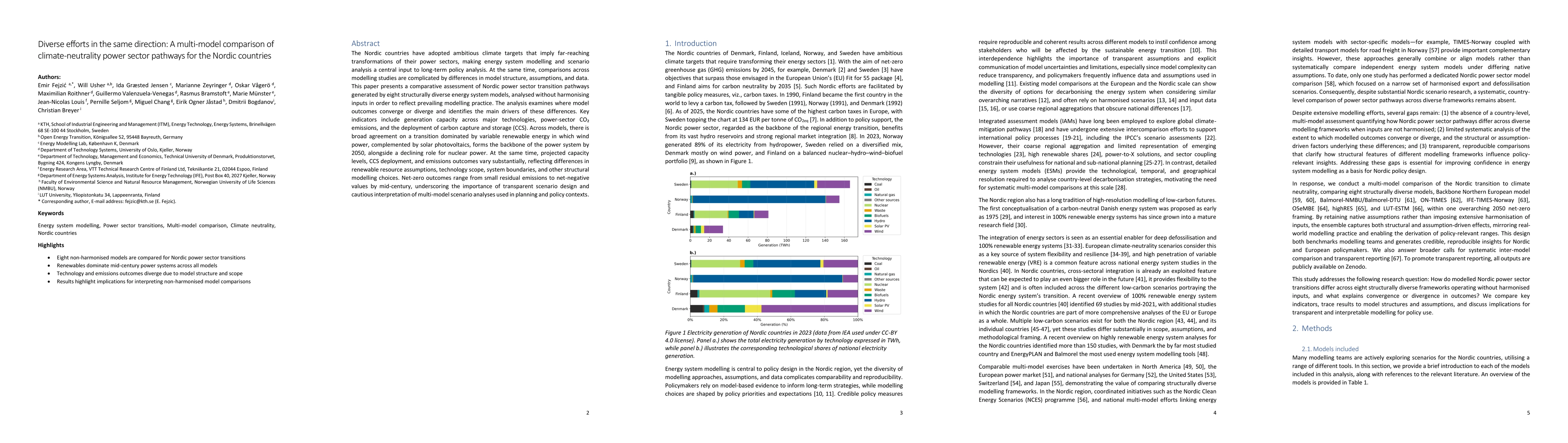 Thumbnail for Diverse efforts in the same direction: A multi-model comparison of climate-neutrality power sector pathways for the Nordic countries