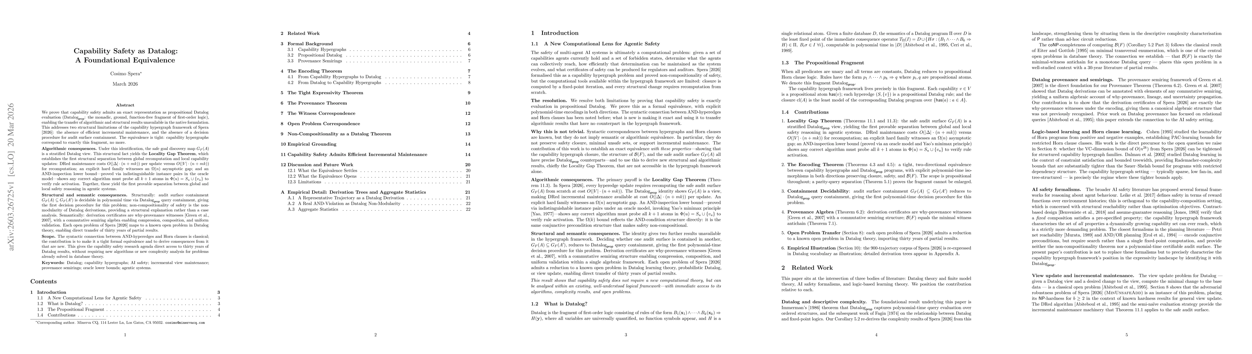 Thumbnail for Capability Safety as Datalog: A Foundational Equivalence