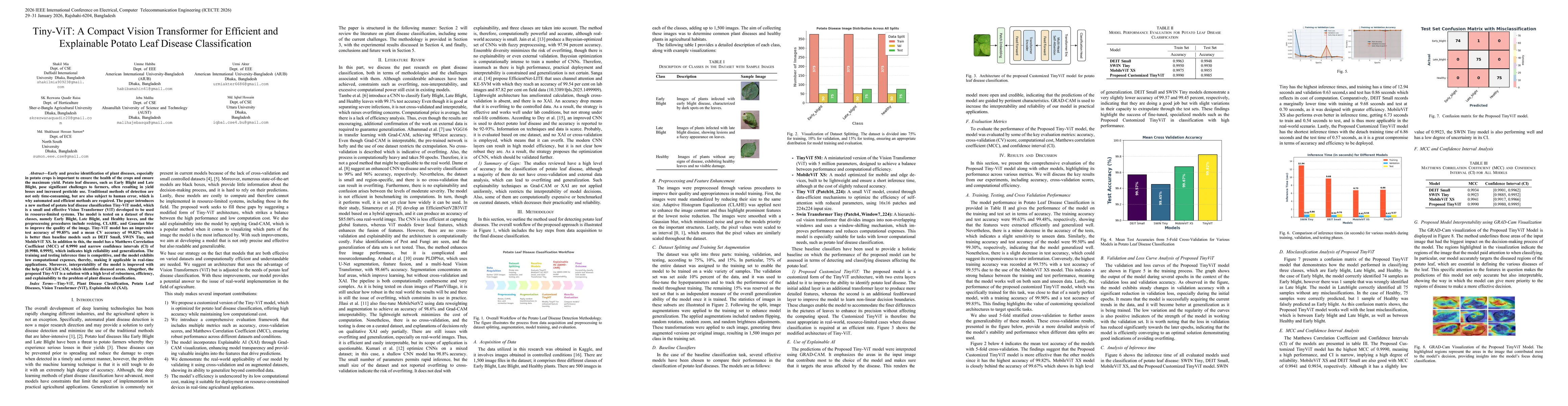 Thumbnail for Tiny-ViT: A Compact Vision Transformer for Efficient and Explainable Potato Leaf Disease Classification