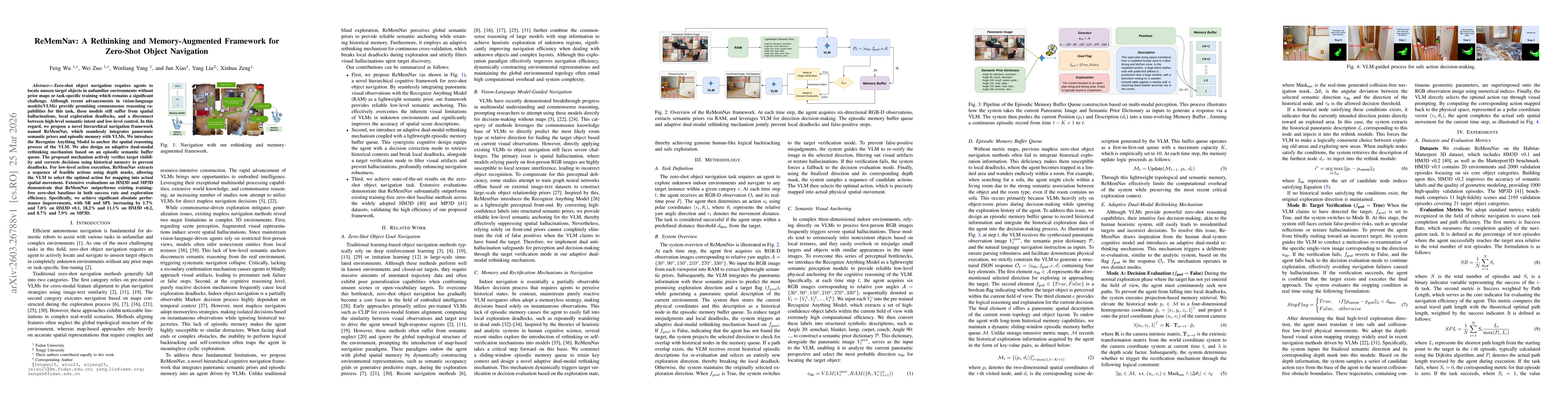 Thumbnail for ReMemNav: A Rethinking and Memory-Augmented Framework for Zero-Shot Object Navigation
