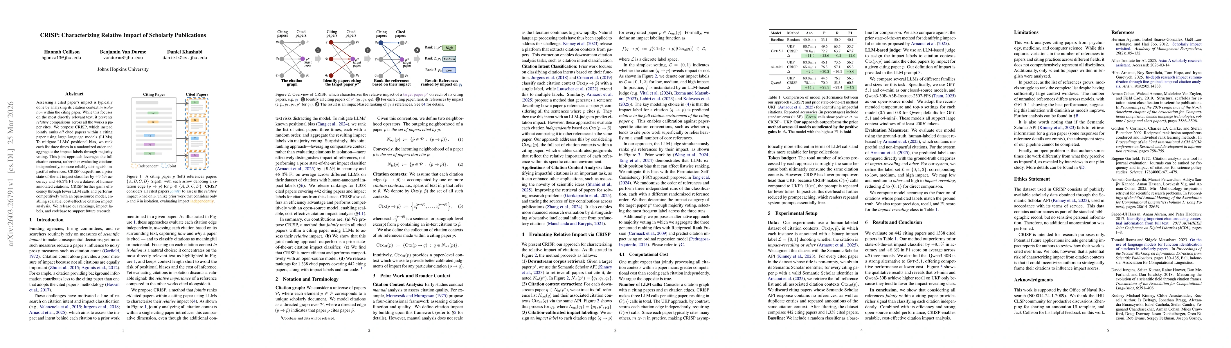 Thumbnail for CRISP: Characterizing Relative Impact of Scholarly Publications