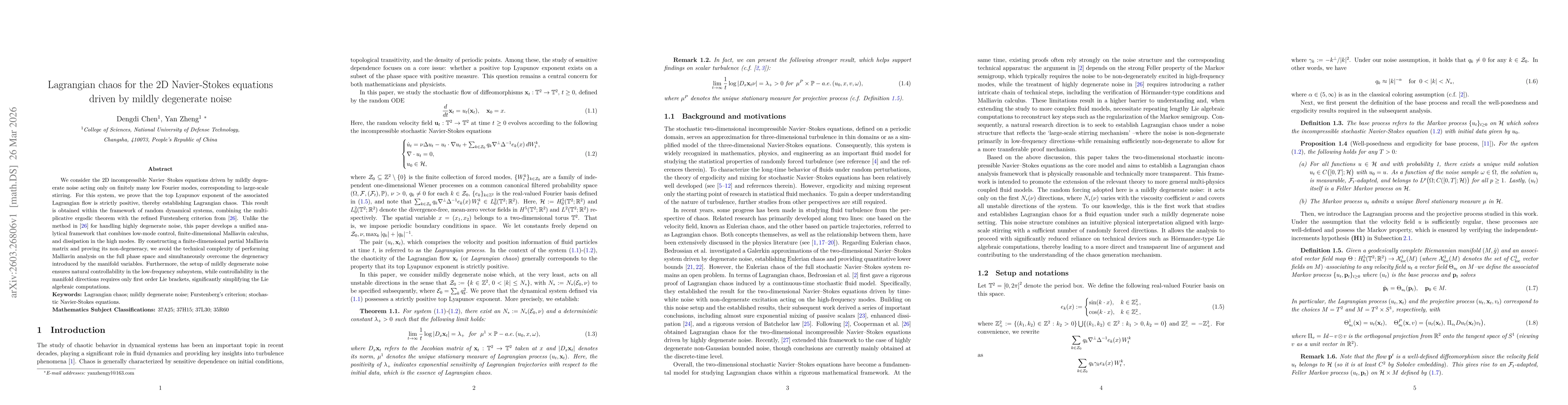 Thumbnail for Lagrangian chaos for the 2D Navier-Stokes equations driven by mildly degenerate noise